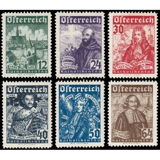 Österreich Austria 431/36 1933 Día de los católicos MNH Österreich Austria 431/36 1933 Día de los católicos MNH