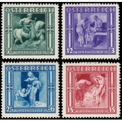 Österreich Austria 485/88 1936 Alivio de invierno Sujetos diversos MH