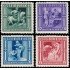 Österreich Austria 485/88 1936 Alivio de invierno Sujetos diversos MH