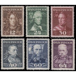 Österreich Austria 471/76 1935 Grandes líderes militares MNH Österreich Austria 471/76 1935 Grandes líderes militares MNH