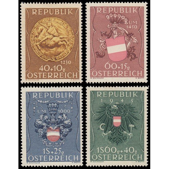 Österreich Austria 773/76 1949 Por los prisioneros de guerra MH Österreich Austria 773/76 1949 Por los prisioneros de guerra MH