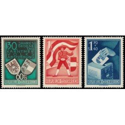 Österreich Austria 788/90 1950 30 aniversario del plebiscito carintio MH Österreich Austria 788/90 1950 30 aniversario del plebiscito carintio MH
