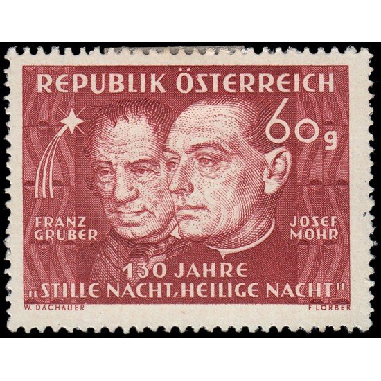 Österreich Austria 764 1948 130 aniv. de la canción de Navidad Österreich Austria 764 1948 130 aniv. de la canción de Navidad