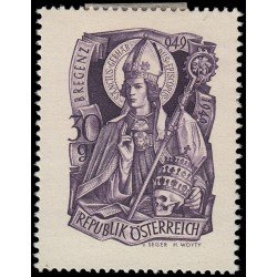 Österreich Austria 771 1949 Milenario del nacimiento de San Gebhard MH Österreich Austria 771 1949 Milenario del nacimiento de San Gebhard MH