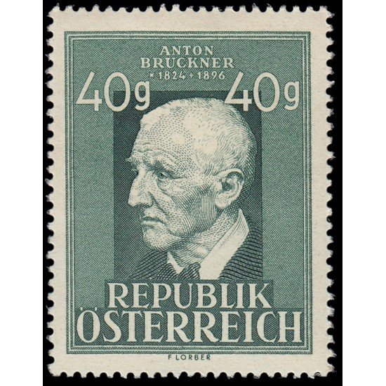 Österreich Austria 772 1949 125 aniv. del nacimiento del compositor A. Bruckner MH Österreich Austria 772 1949 125 aniv. del nacimiento del compositor A. Bruckner MH