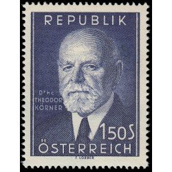 Österreich Austria 819 1953 80 aniv. del nacimiento del Presidente Theodor Körner MH Österreich Austria 819 1953 80 aniv. del nacimiento del Presidente Theodor Körner MH