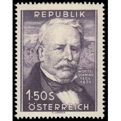 Österreich Austria 829 1954 150 aniv. del nacimiento del pintor Moritz von Schwind MH Österreich Austria 829 1954 150 aniv. del nacimiento del pintor Moritz von Schwind MH