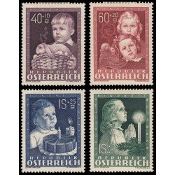 Österreich Austria 765/68 1949 Obras en beneficio de la infancia MH Österreich Austria 765/68 1949 Obras en beneficio de la infancia MH
