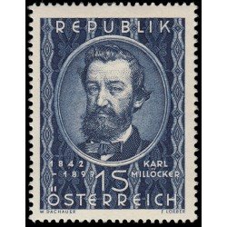 Österreich Austria 783 1949 50 aniv. de la muerte del compositor K. Millöcker MH Österreich Austria 783 1949 50 aniv. de la muerte del compositor K. Millöcker MH