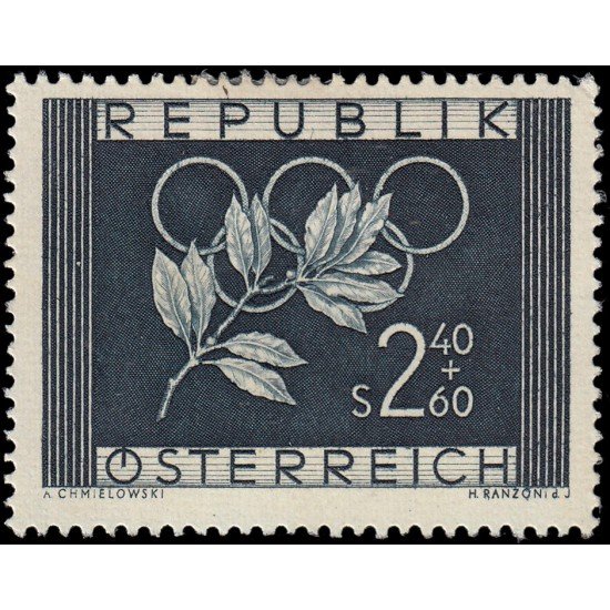 Österreich Austria 809 1952 Juegos olímpicos de Oslo y Helsinki MH Österreich Austria 809 1952 Juegos olímpicos de Oslo y Helsinki MH