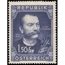 Österreich Austria 811 1952 Centenario del nacimiento del violinista Josef Schrammel MH Österreich Austria 811 1952 Centenario del nacimiento del violinista Josef Schrammel MH