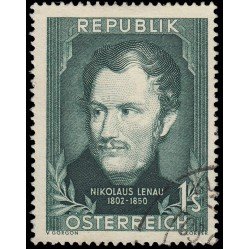 Österreich Austria 815 1952 150 aniv. del nacimiento del poeta Nikolaus Lenau Usado Österreich Austria 815 1952 150 aniv. del nacimiento del poeta Nikolaus Lenau Usado