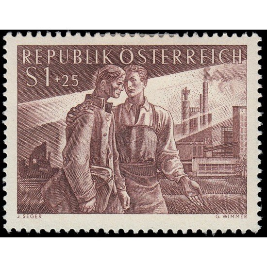 Österreich Austria 852 1955 En beneficio de los prisioneros repatriados MH Österreich Austria 852 1955 En beneficio de los prisioneros repatriados MH