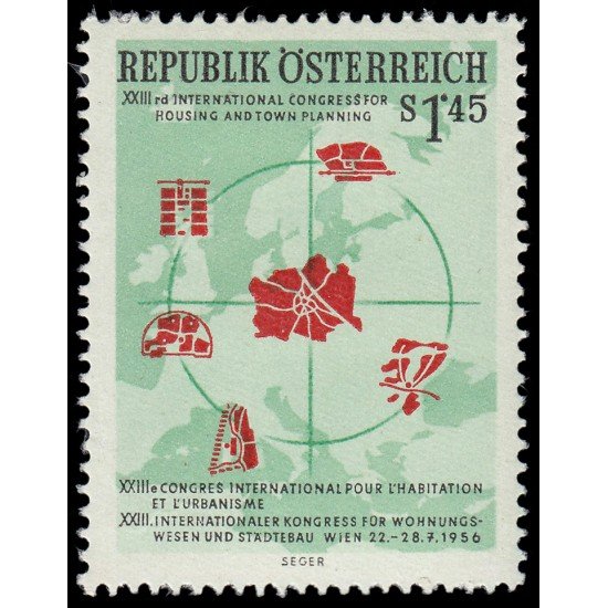 Österreich Austria 860 1956 25 congreso internacional de urbanismo MH