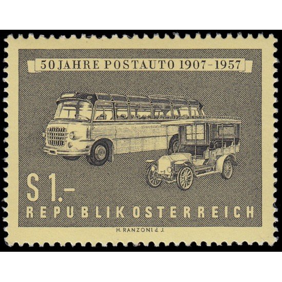Österreich Austria 867 1957 50 aniv. de los autobuses postales MH Österreich Austria 867 1957 50 aniv. de los autobuses postales MH