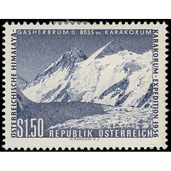 Österreich Austria 869 1957 Expedición austríaca al Himalaya MH Österreich Austria 869 1957 Expedición austríaca al Himalaya MH