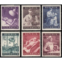 Österreich Austria 832/37 1954 En beneficio de las instituciones de Sanidad pública MH Österreich Austria 832/37 1954 En beneficio de las instituciones de Sanidad pública MH