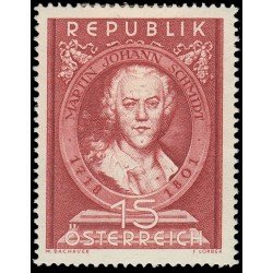 Österreich Austria 799 1951 150 aniv. de la muerte del pintor Martín Johann Schmidt MH Österreich Austria 799 1951 150 aniv. de la muerte del pintor Martín Johann Schmidt MH