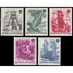 Österreich Austria 932/36 1961 15 aniv. de la nacionalización de empresas MH Österreich Austria 932/36 1961 15 aniv. de la nacionalización de empresas MH