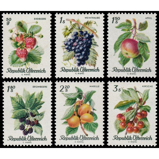 Österreich Austria 1058/63 1966 Frutas MH Österreich Austria 1058/63 1966 Frutas MH