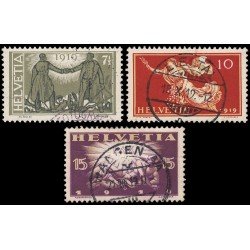 Suiza Switzerland 170/72 1919 Conmemoración de La Paz Usados Suiza Switzerland 170/72 1919 Conmemoración de La Paz Usados