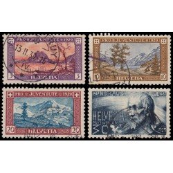 Suiza Switzerland 235/38 1929 Pro juventud Lagos y Montes Nicolás de Fleu Usados Suiza Switzerland 235/38 1929 Pro juventud Lagos y Montes Nicolás de Fleu Usados
