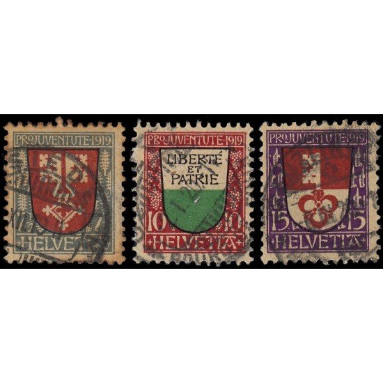 Suiza Switzerland 173/75 1919 Pro Juventud Usados