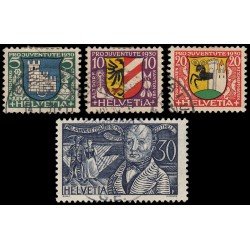 Suiza Switzerland 246/49 1930 Pro juventud Escudos de Villas y Efigies Usados Suiza Switzerland 246/49 1930 Pro juventud Escudos de Villas y Efigies Usados