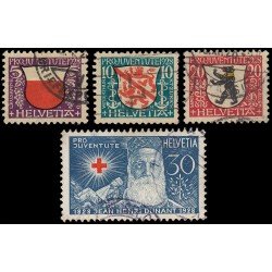 Suiza Switzerland 231/34 1928 Pro juventud Escudos de Villas Usados Suiza Switzerland 231/34 1928 Pro juventud Escudos de Villas Usados