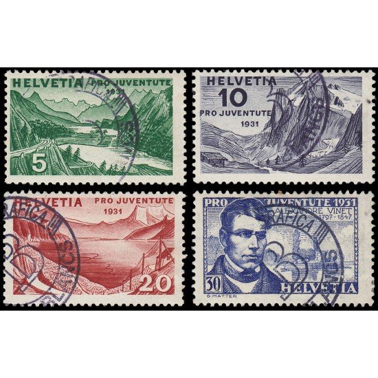 Suiza Switzerland 250/53 1931 Pro juventud Alexandre Vinet Lagos Usados