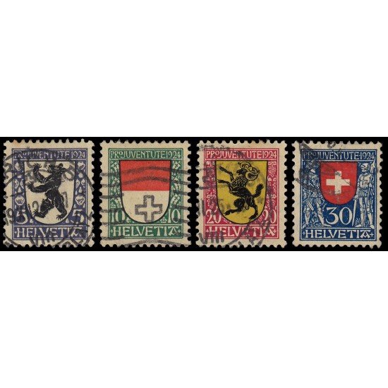 Suiza Switzerland 214/17 1924 Pro Juventud Usados Suiza Switzerland 214/17 1924 Pro Juventud Usados
