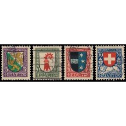 Suiza Switzerland 222/25 1926 Pro juventud Escudo de armas de cantones de Suiza Usados Suiza Switzerland 222/25 1926 Pro juventud Escudo de armas de cantones de Suiza Usados