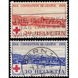 Suiza Switzerland 342/43 1939 75 aniv. de la Cruz roja Usados Suiza Switzerland 342/43 1939 75 aniv. de la Cruz roja Usados