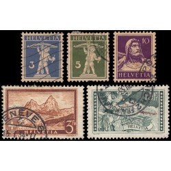Suiza Switzerland 241/45 1930-31 Guillermo Tell Paisajes Usados Suiza Switzerland 241/45 1930-31 Guillermo Tell Paisajes Usados