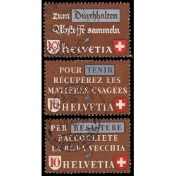 Suiza Switzerland 375/77 1942 Propaganda para la recuperación Usados Suiza Switzerland 375/77 1942 Propaganda para la recuperación Usados