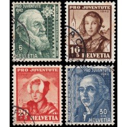 Suiza Switzerland 380/83 1942 Pro juventud N. Riggenbach y K. Escher von der Linth Usados Suiza Switzerland 380/83 1942 Pro juventud N. Riggenbach y K. Escher von der Linth Usados