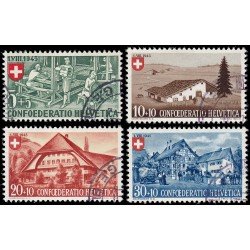 Suiza Switzerland 419/22 1945 Fiesta Nacional Usados Suiza Switzerland 419/22 1945 Fiesta Nacional Usados