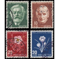 Suiza Switzerland 423/26 1945 Pro juventud Ludwin Forrer i Susanna Orelli Flores Usados Suiza Switzerland 423/26 1945 Pro juventud Ludwin Forrer i Susanna Orelli Flores Usados