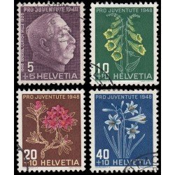Suiza Switzerland 467/70 1948 Pro juventud Ulrich Wille Usados Suiza Switzerland 467/70 1948 Pro juventud Ulrich Wille Usados