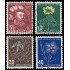 Suiza Switzerland 493/96 1949 Pro juventud Nicolás Wengi Flores flowers Usados