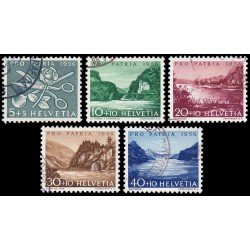 Suiza Switzerland 576/80 1956 Pro Patria Usados Suiza Switzerland 576/80 1956 Pro Patria Usados