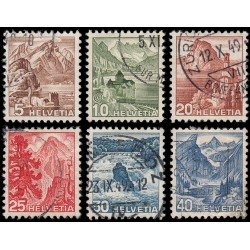 Suiza Switzerland 461/66 1948 Paisajes Usados Suiza Switzerland 461/66 1948 Paisajes Usados