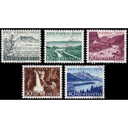 Suiza Switzerland 548/52 1954 Pro patria Usados Suiza Switzerland 548/52 1954 Pro patria Usados