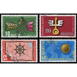 Suiza Switzerland 544/47 1954 Serie de propaganda Acontecimientos Usados Suiza Switzerland 544/47 1954 Serie de propaganda Acontecimientos Usados