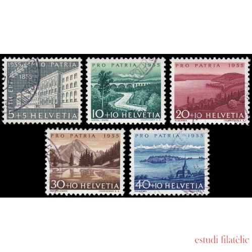 Suiza Switzerland 562/66 1955 Pro patria Usados