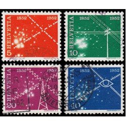 Suiza Switzerland 517/20 1952 Centenario del Servicio de telecomunicaciones Usados