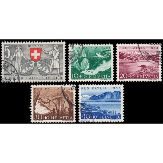 Suiza Switzerland 531/35 1953 Pro patria Usados Suiza Switzerland 531/35 1953 Pro patria Usados