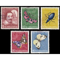 Suiza Switzerland 581/85 1956 Pro juventud Mariposas Butterflies Usados Suiza Switzerland 581/85 1956 Pro juventud Mariposas Butterflies Usados