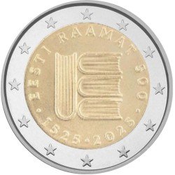 Estonia 2025 2 € euros conmemorativos Primer Texto Impreso en Estonio Estonia 2025 2 € euros conmemorativos Primer Texto Impreso en Estonio