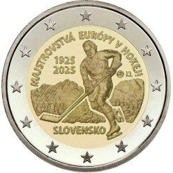 Eslovaquia 2025 2 € euros conmemorativos Hockey sobre hielo Eslovaquia 2025 2 € euros conmemorativos Hockey sobre hielo